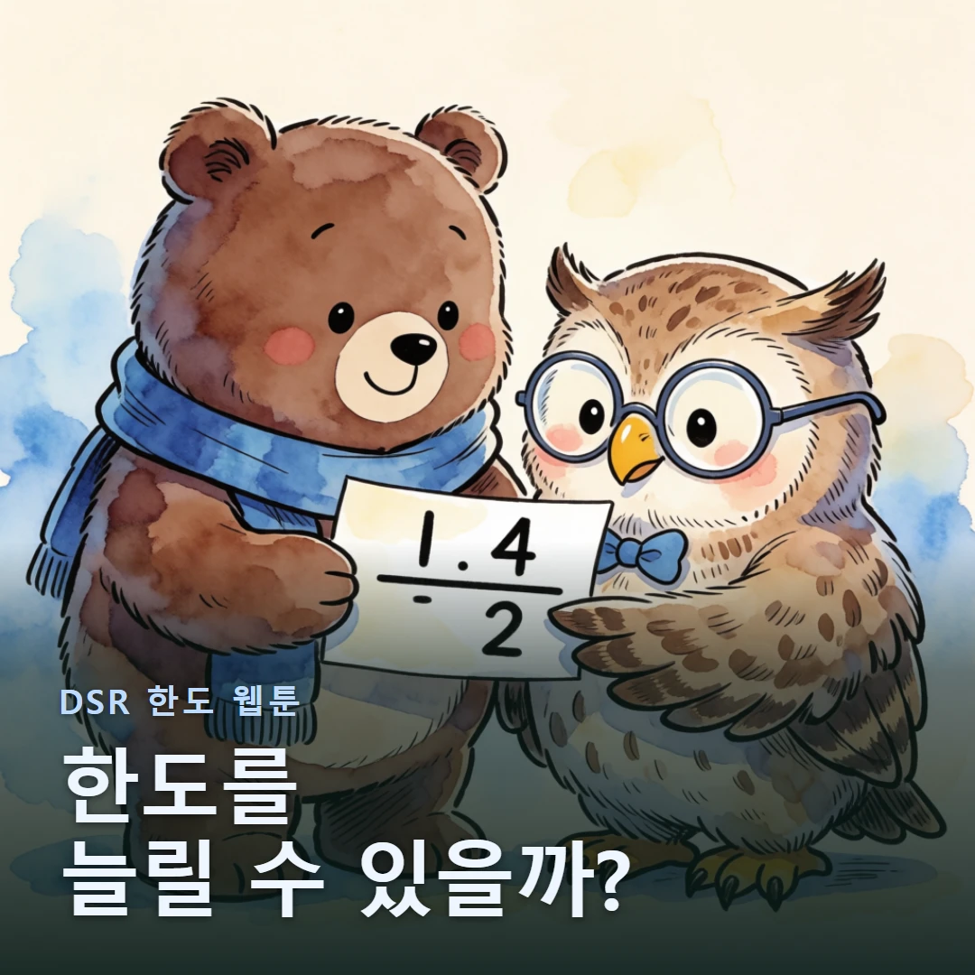 DSR 한도 웹툰 표지 — 한도를 늘릴 수 있을까?