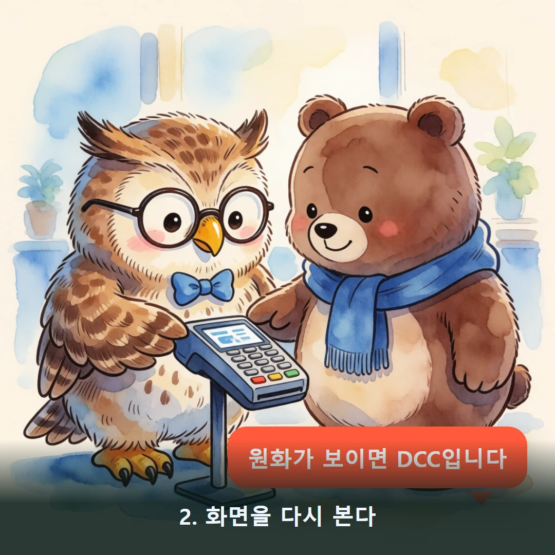 웹툰 2컷 — 2. 화면을 다시 본다 (원화가 보이면 DCC입니다)