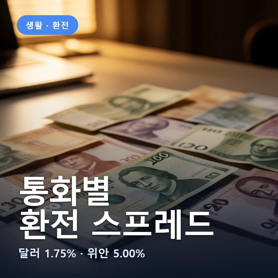 통화별 요약 표지 — 달러 1.75% · 위안 5.00%