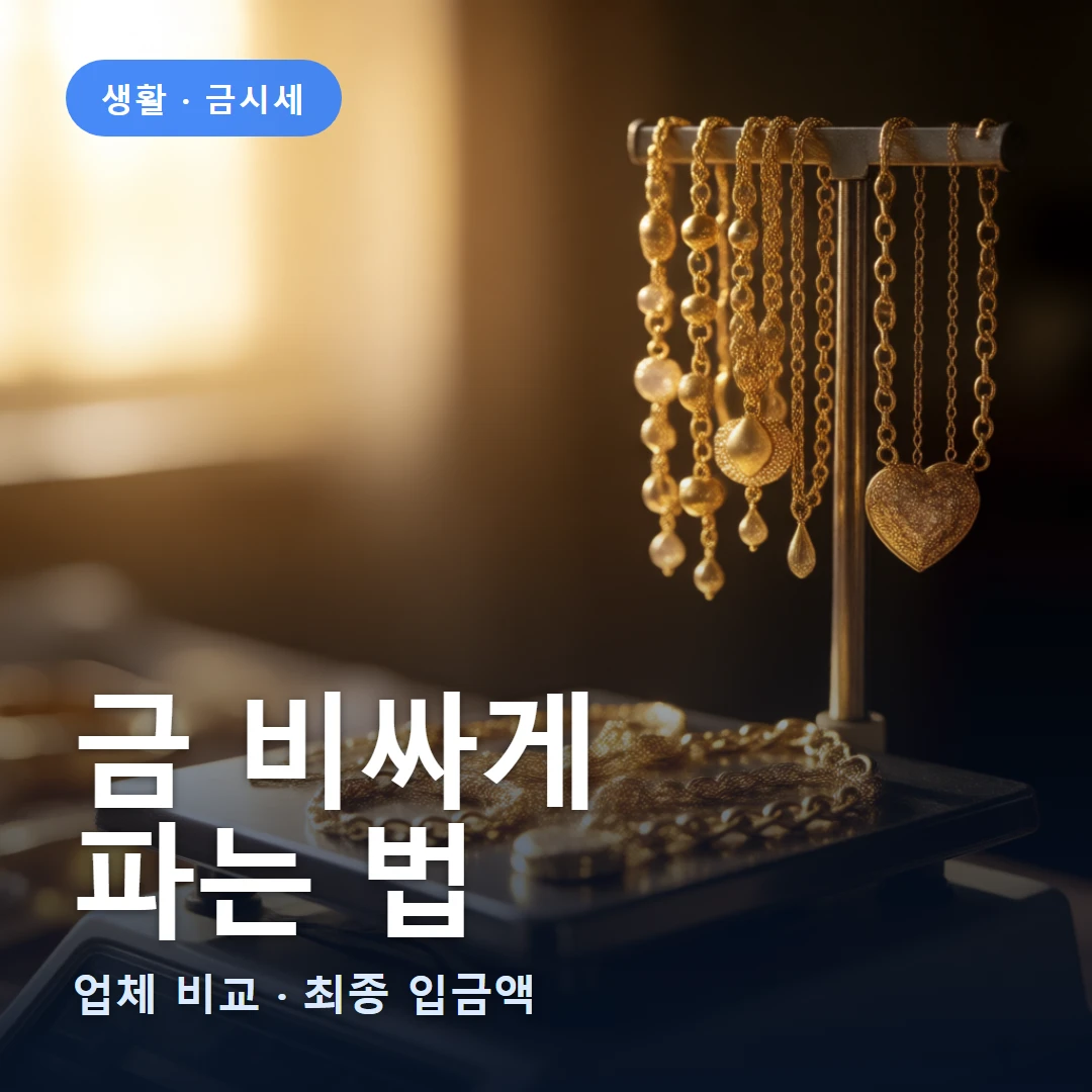 금 비싸게 요약 표지 — 업체 비교 · 최종 입금액