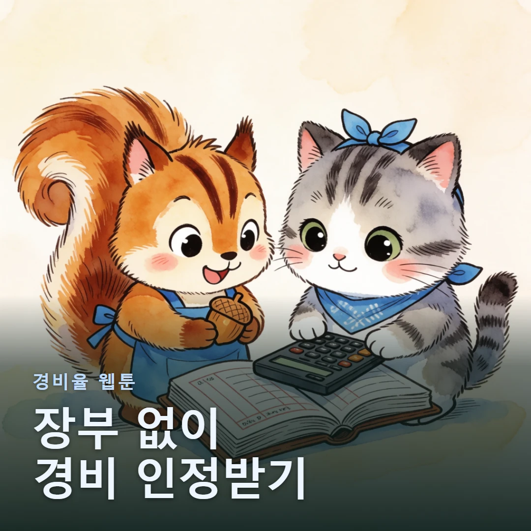 경비율 웹툰 표지 — 장부 없이 경비 인정받기