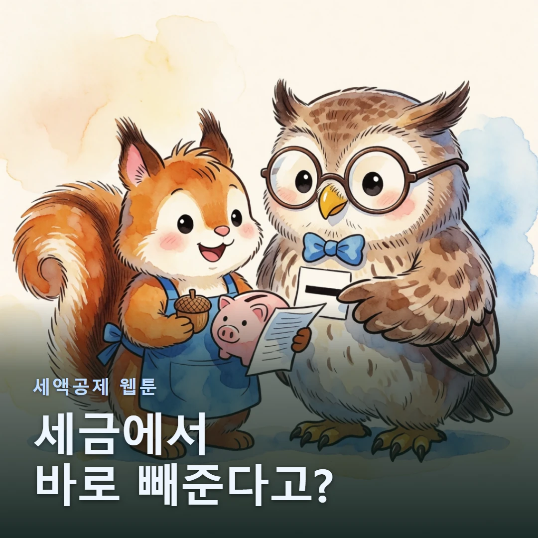세액공제 웹툰 표지 — 세금에서 바로 빼준다고?