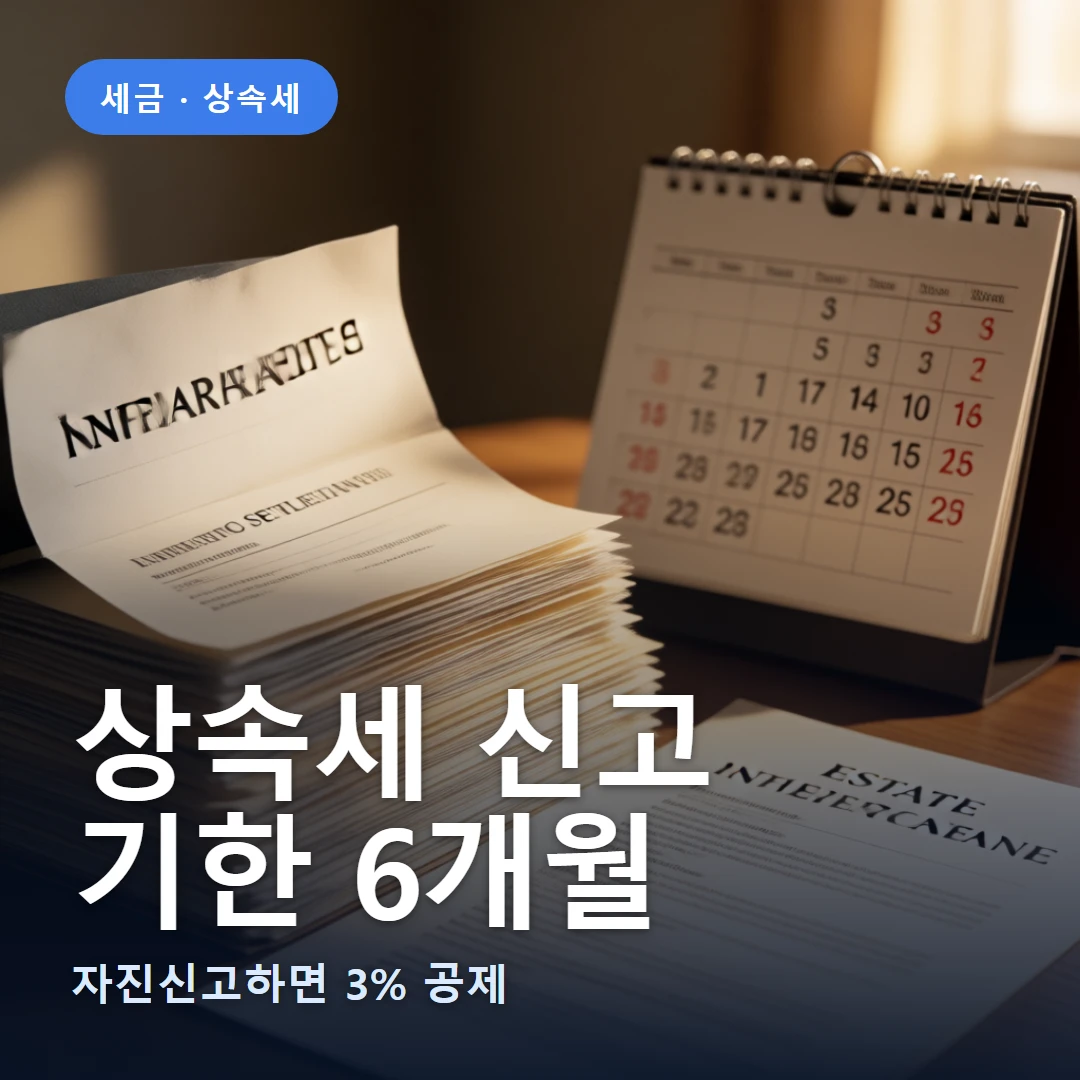 상속세 신고 요약 표지 — 자진신고하면 3% 공제
