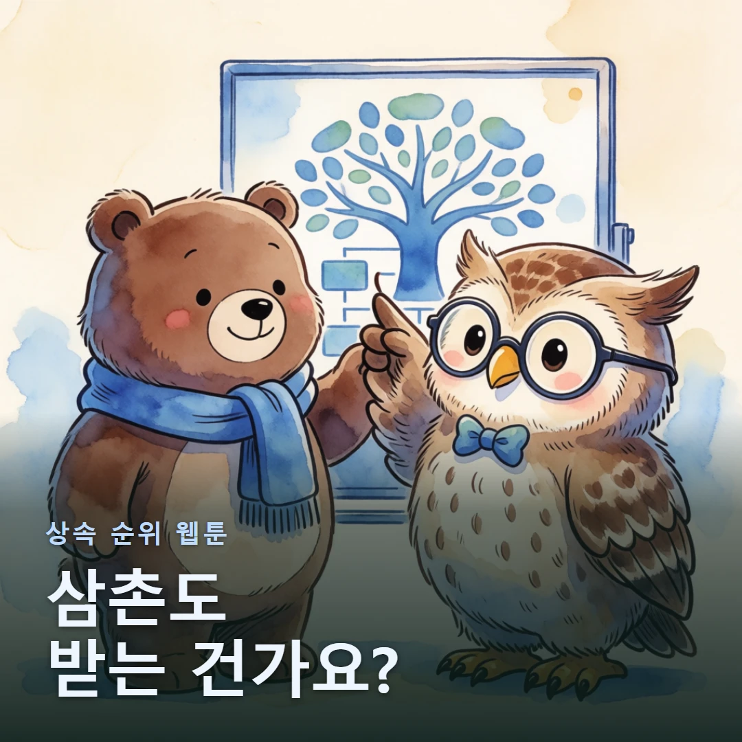 상속 순위 웹툰 표지 — 삼촌도 받는 건가요?