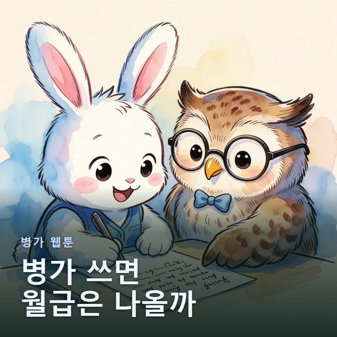 병가 웹툰 표지 — 병가 쓰면 월급은 나올까