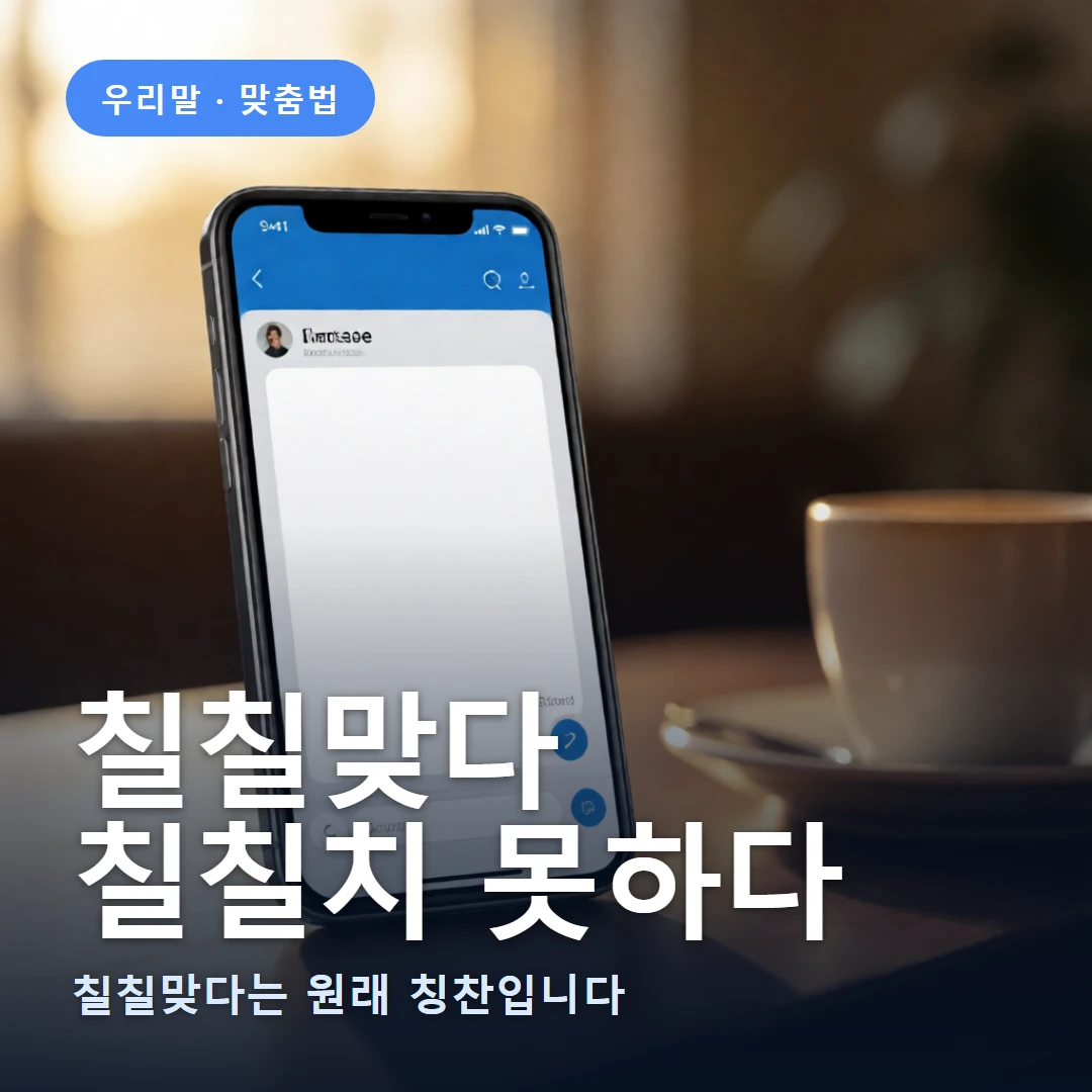 칠칠맞다 요약 표지 — 칠칠맞다는 원래 칭찬입니다
