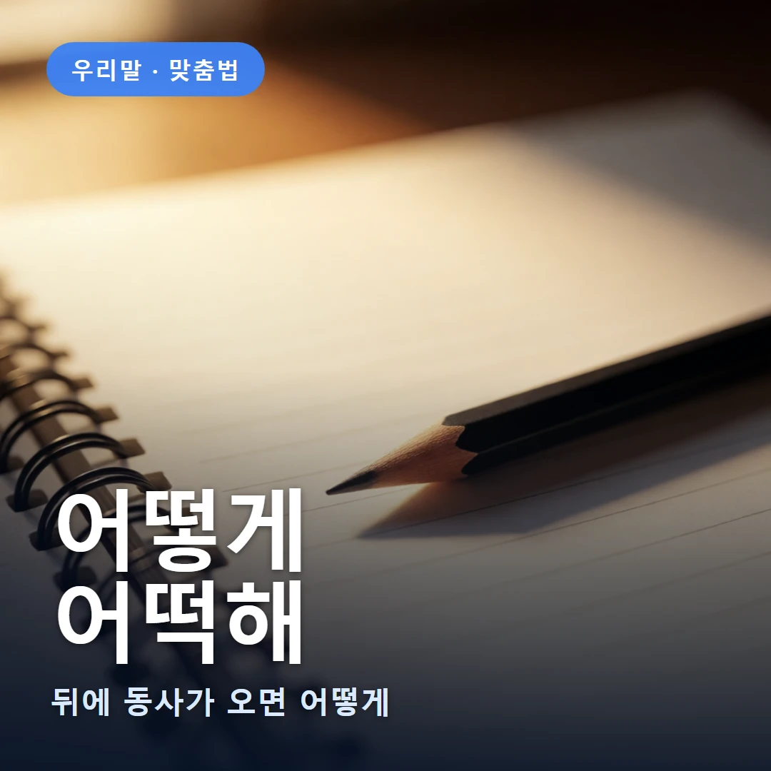 어떻게 요약 표지 — 뒤에 동사가 오면 어떻게