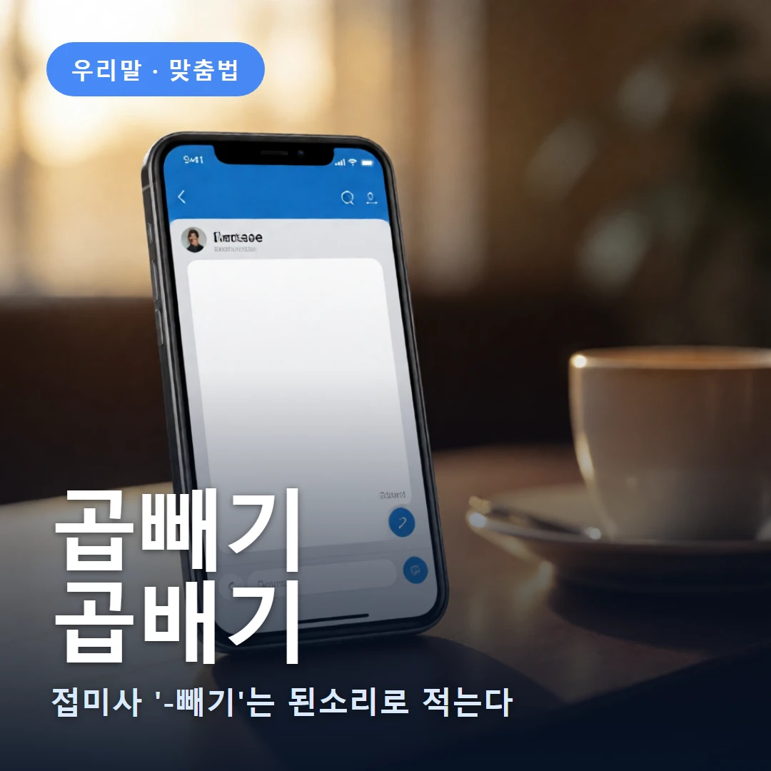 곱빼기 요약 표지 — 접미사 '-빼기'는 된소리로 적는다