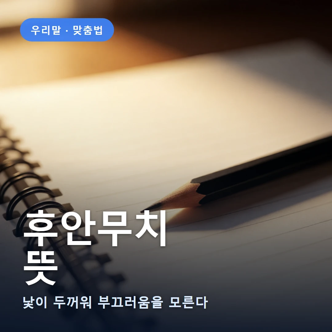 후안무치 요약 표지 — 낯이 두꺼워 부끄러움을 모른다