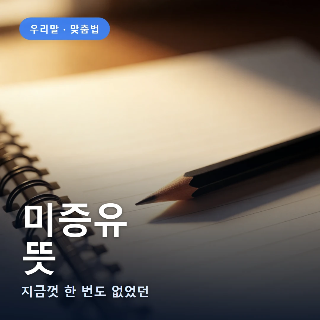 미증유 요약 표지 — 지금껏 한 번도 없었던