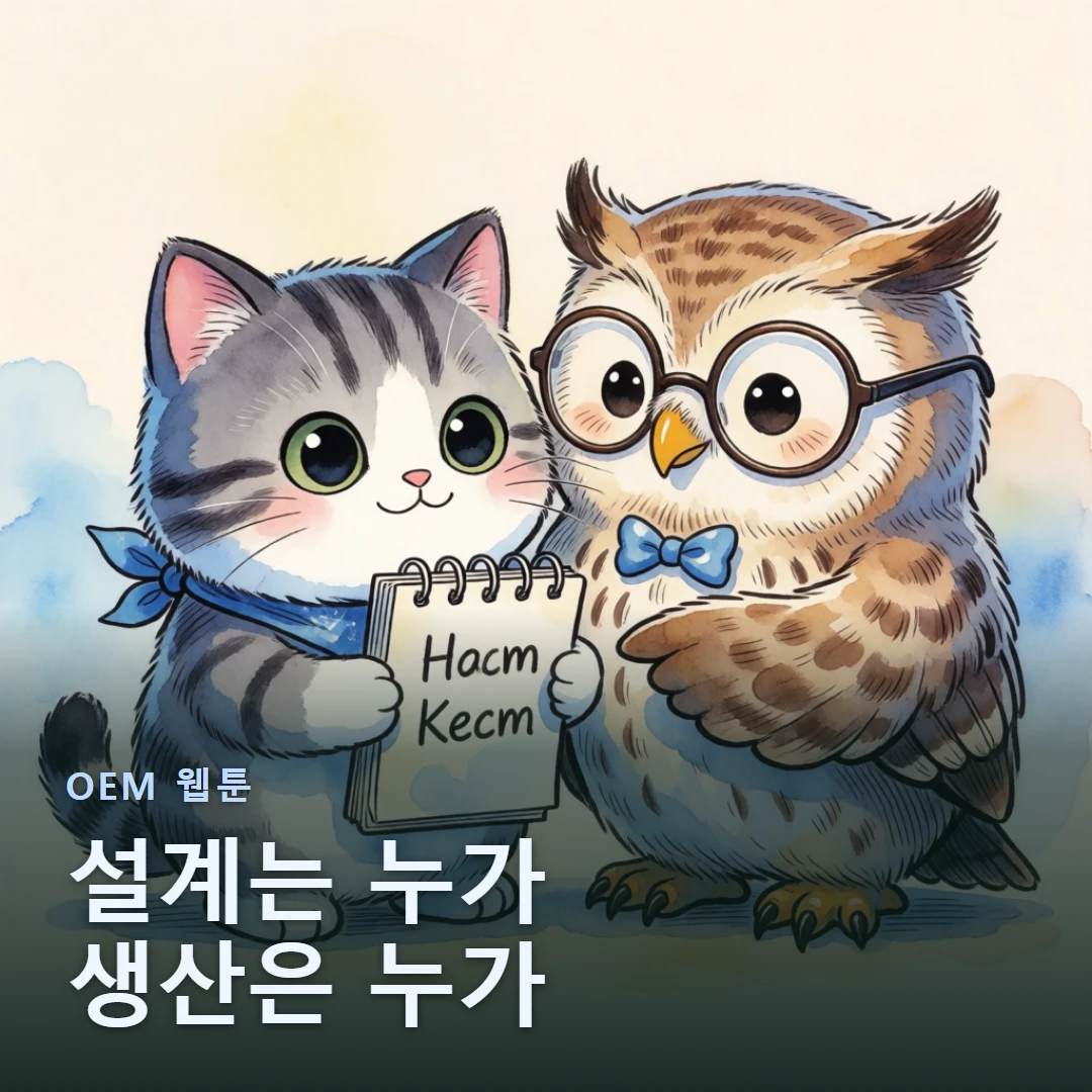 OEM 웹툰 표지 — 설계는 누가 생산은 누가