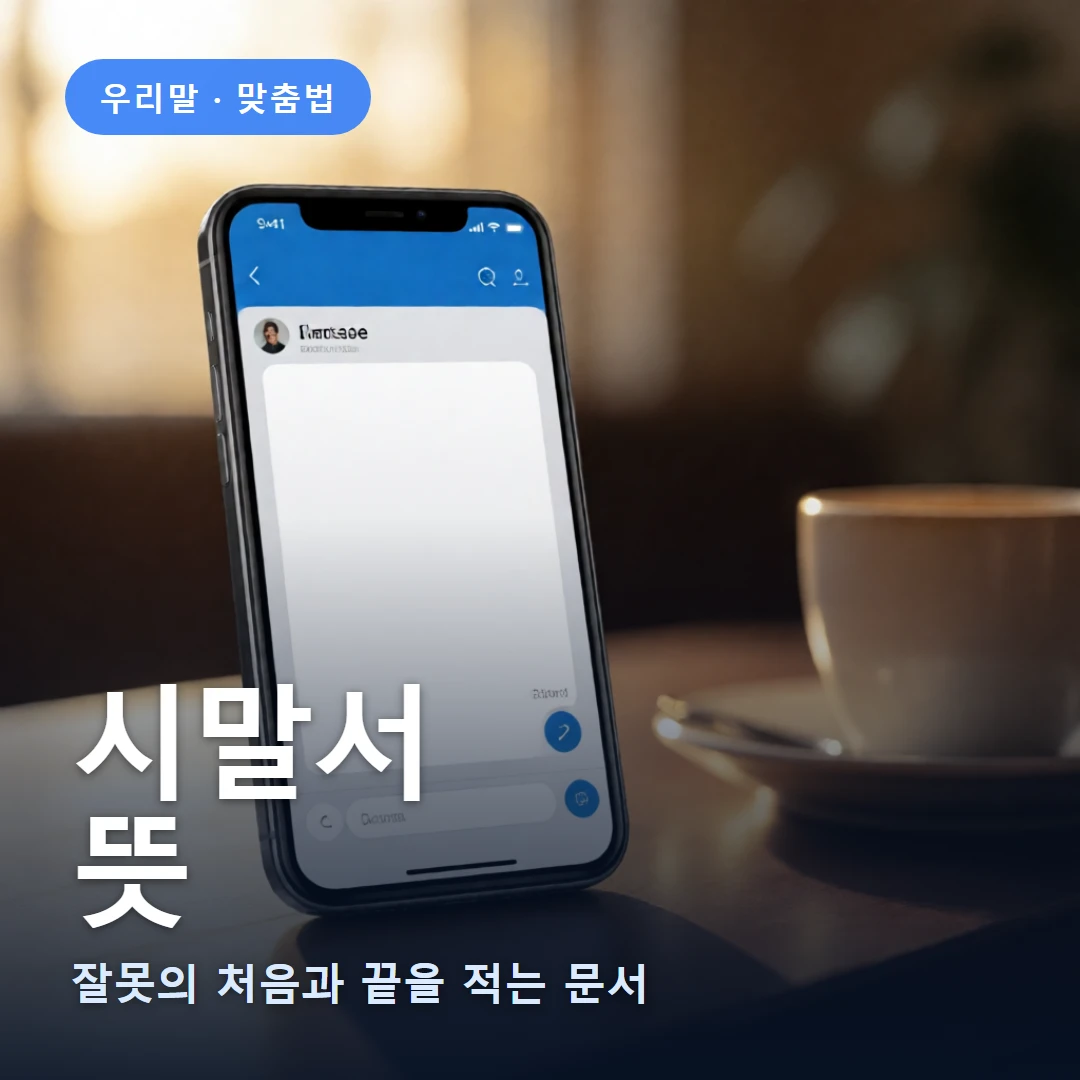 시말서 요약 표지 — 잘못의 처음과 끝을 적는 문서