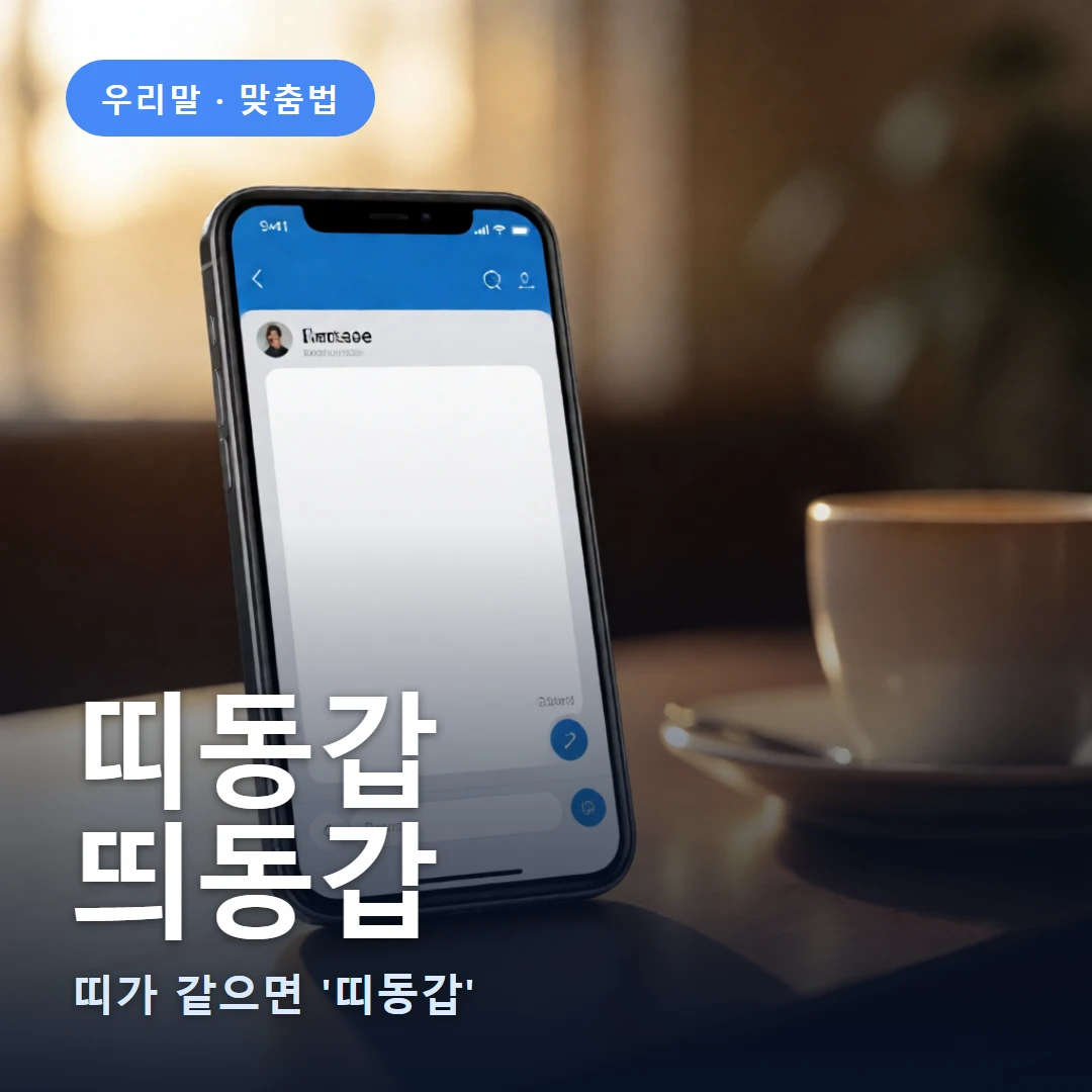 띠동갑 요약 표지 — 띠가 같으면 '띠동갑'