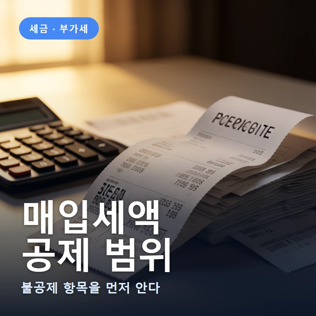 매입세액 공제 요약 표지 — 증빙 없으면 실제로 썼어도 공제되지 않는다