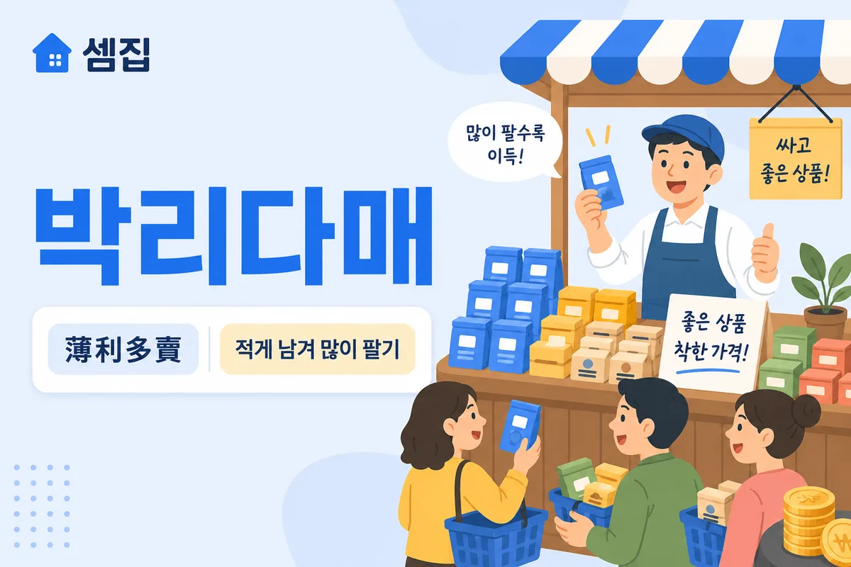 박리다매 뜻 — 적게 남기고 많이 팔기
