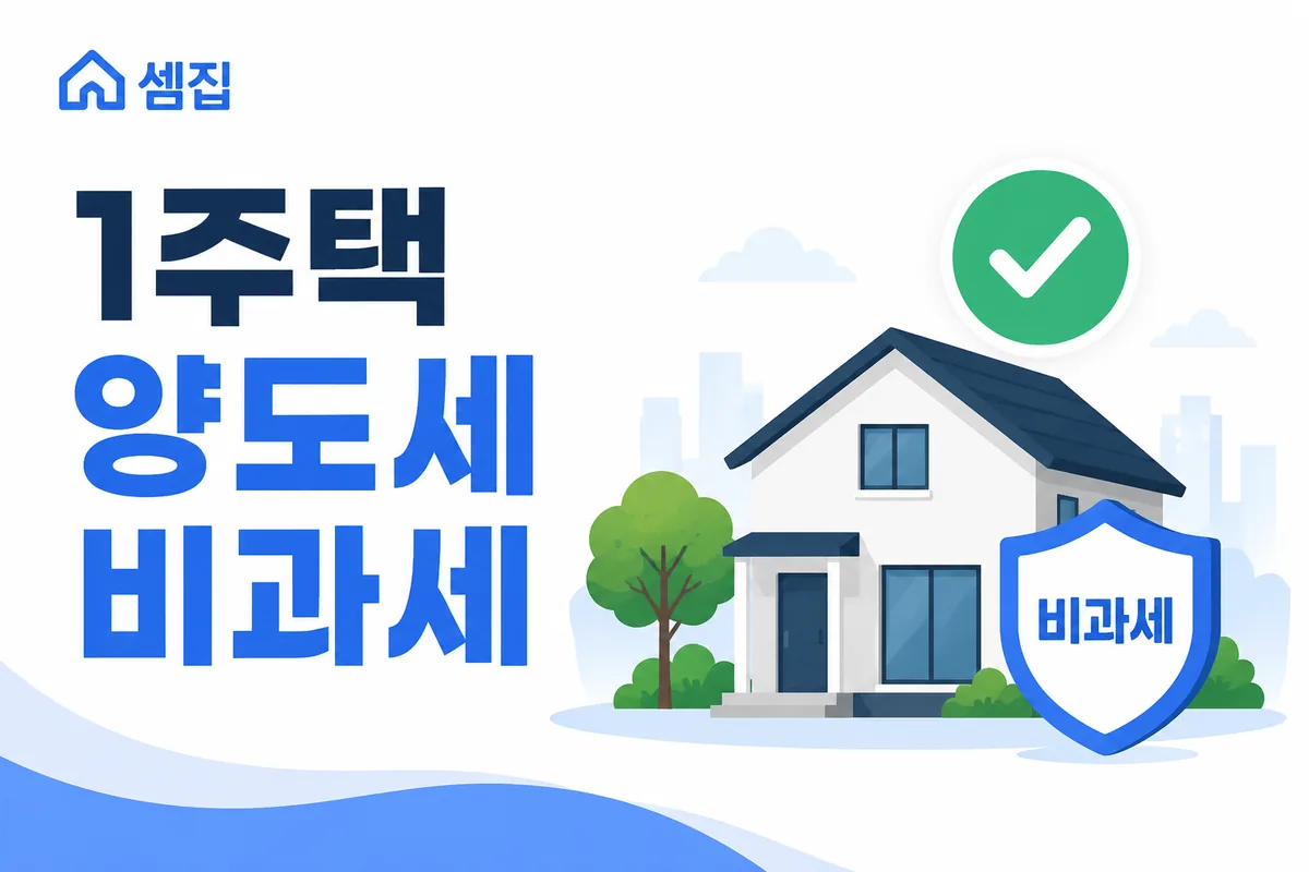 1세대 1주택 양도세 비과세 — 2년 보유·거주·12억