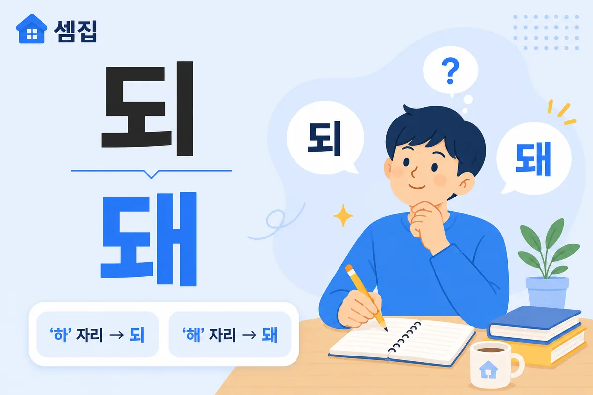 되 돼 구분 — 자리에 '하/해'를 넣으면 끝