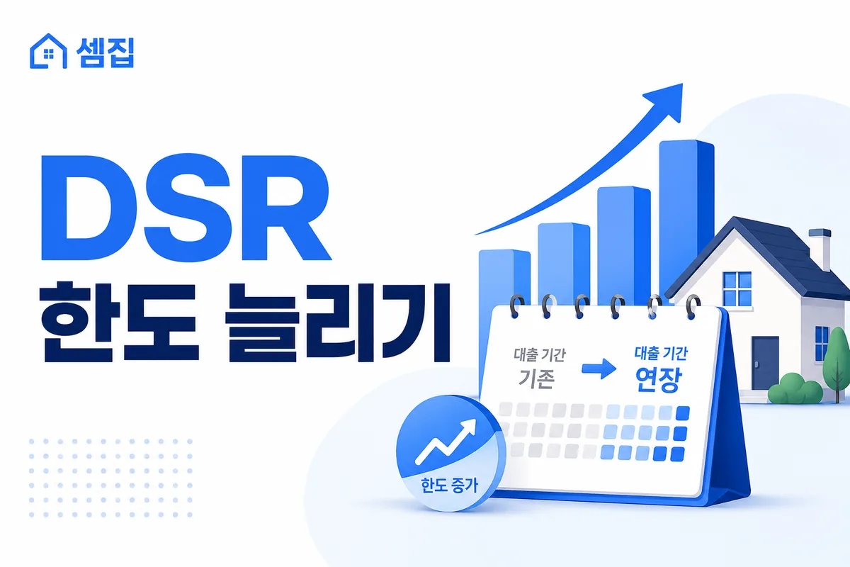DSR 한도 늘리는 법과 예외 (만기·소득)