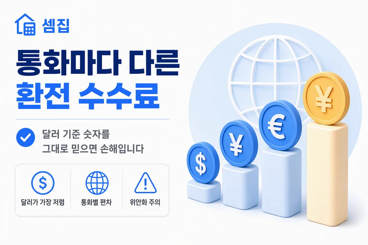 통화별 환전 수수료 차이 (위안화가 달러의 3배인 이유)
