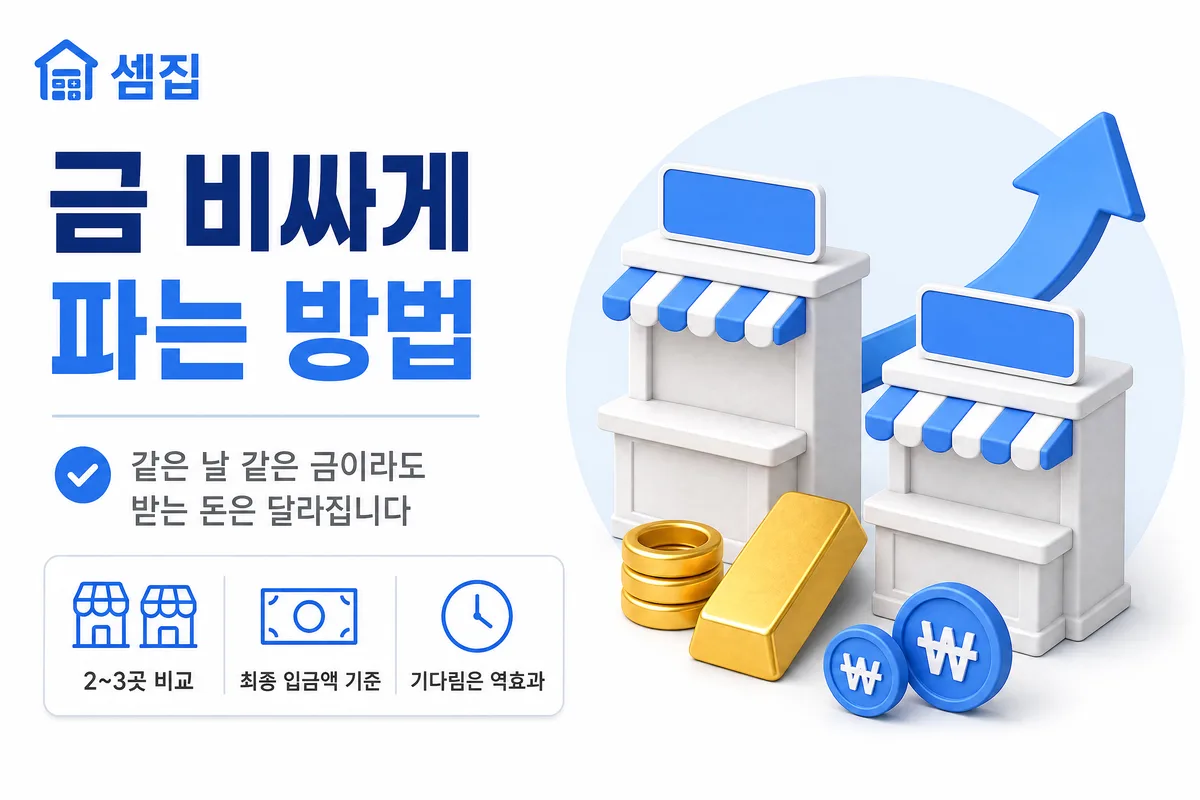 금 비싸게 파는 방법 (업체 비교·스프레드·최종 입금액)