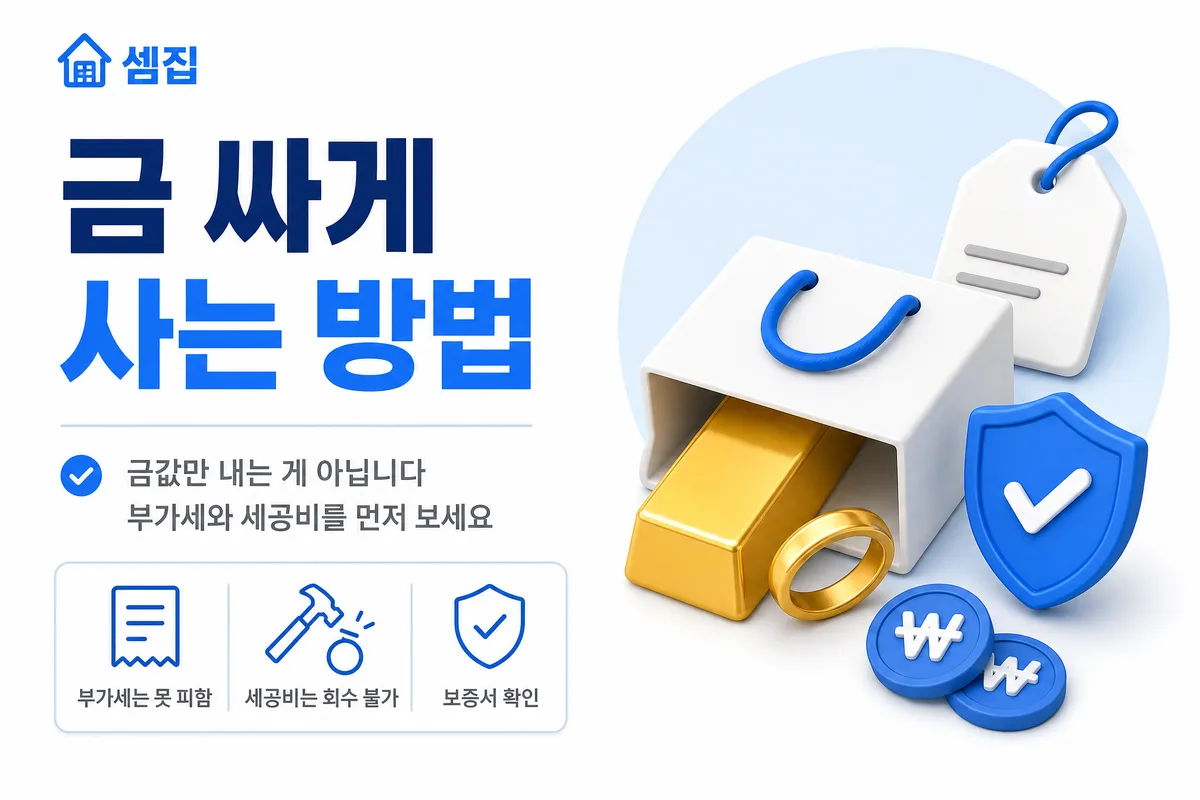 금 싸게 사는 방법 (부가세·세공비·스프레드 줄이기)