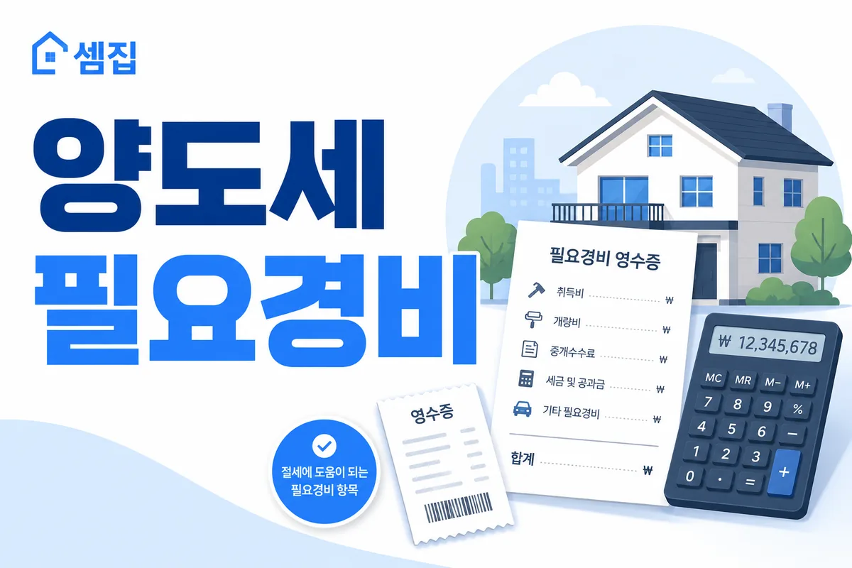 양도세 필요경비 — 취득가액·자본적지출 인정 범위