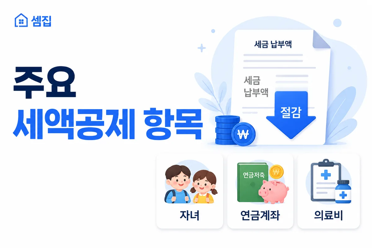 근로소득 주요 세액공제 항목 (자녀·연금·의료비)