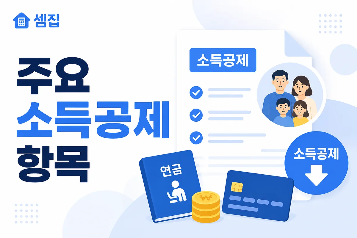 근로소득 주요 소득공제 항목 (인적·연금·카드)