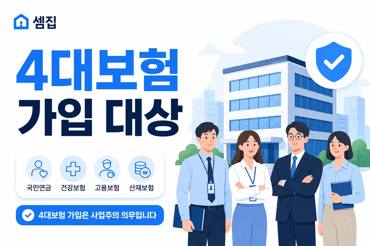 4대보험 가입 대상과 의무 (사업장·근로자)