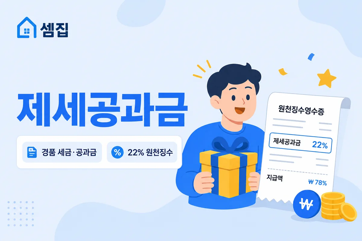 제세공과금 뜻 — 경품 받을 때 떼는 세금·공과금