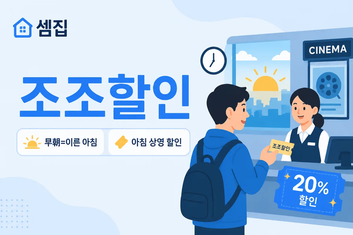 조조할인 뜻 — 이른 아침(早朝)에 주는 할인