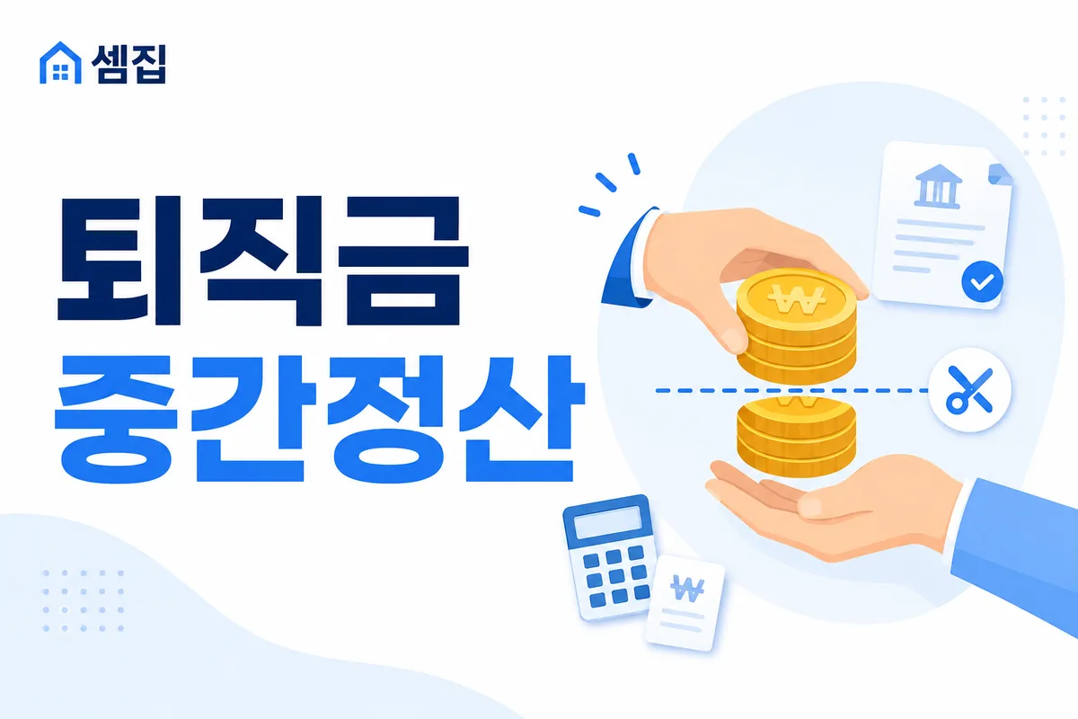 퇴직금 중간정산이 가능한 법정 사유 (주택·의료·파산 등)