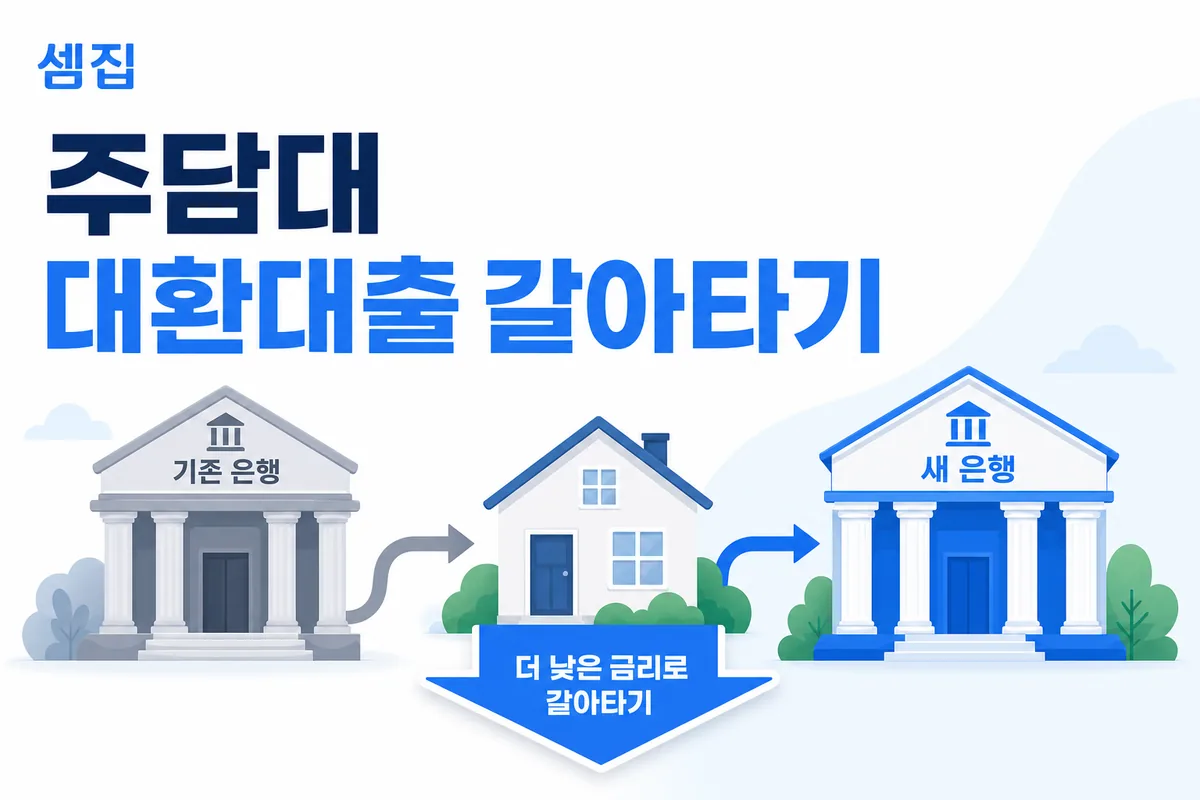 주담대 대환대출 갈아타기 (금리·비용 비교)
