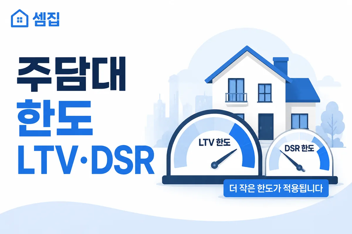 주담대 한도 — LTV·DSR로 정해지는 법