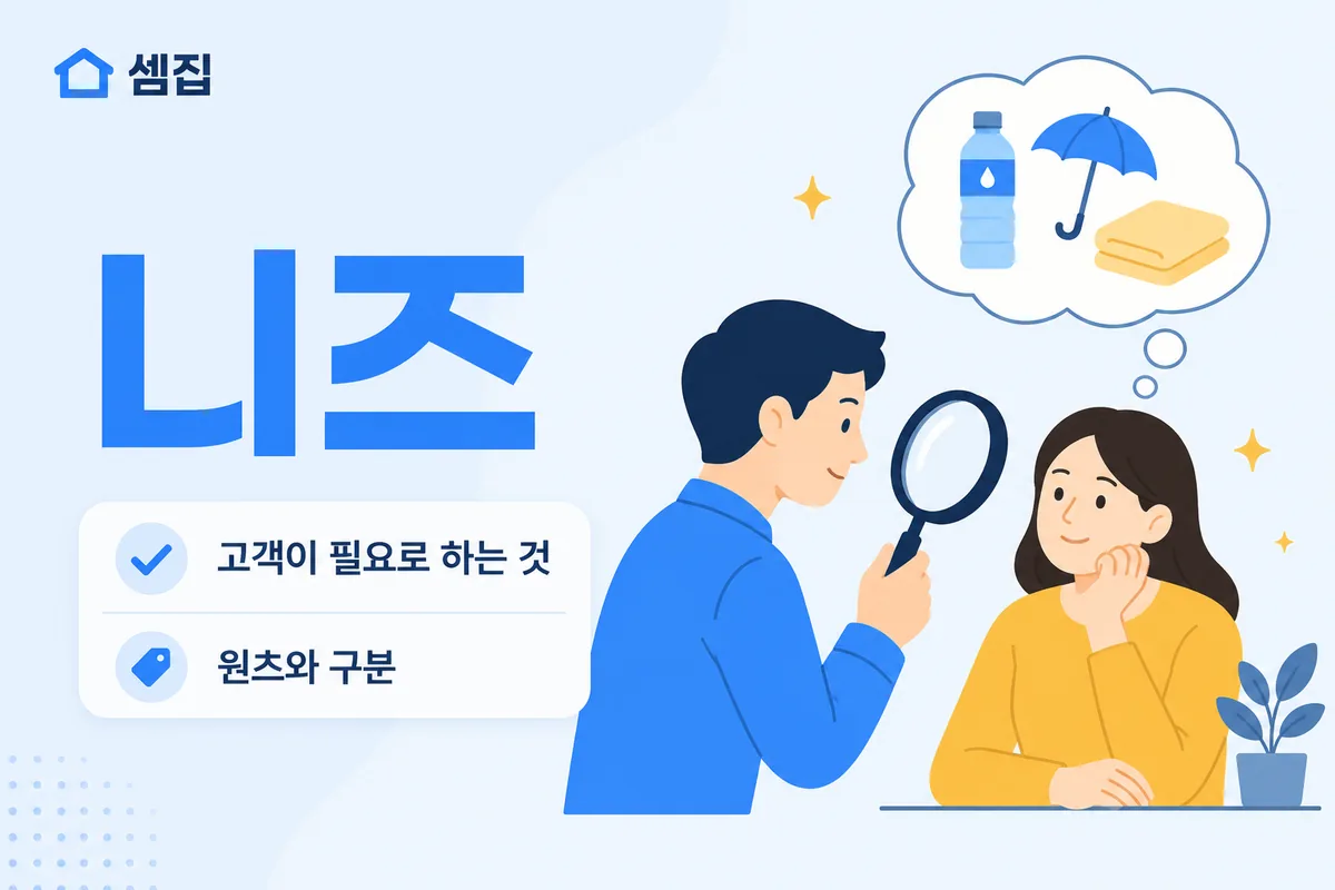 니즈 뜻 — 고객이 필요로 하는 것