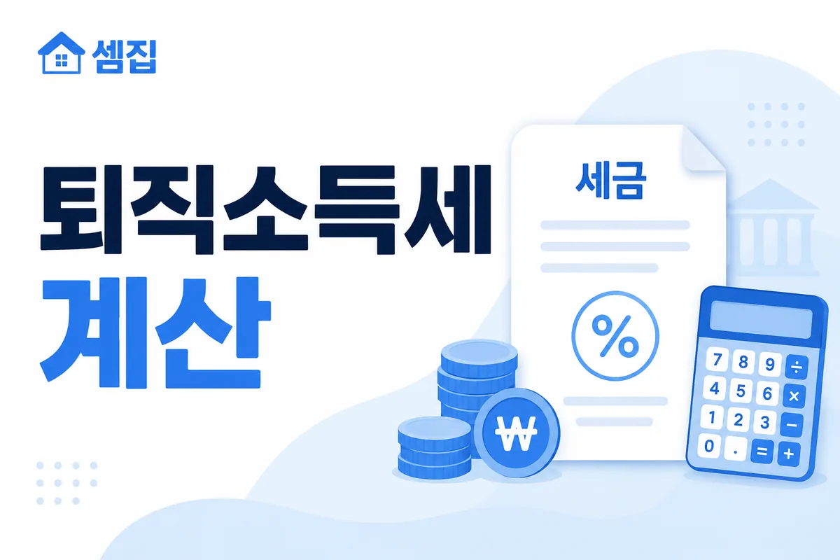퇴직소득세, 얼마나 떼나 — 세율·근속연수공제·환산급여 구조